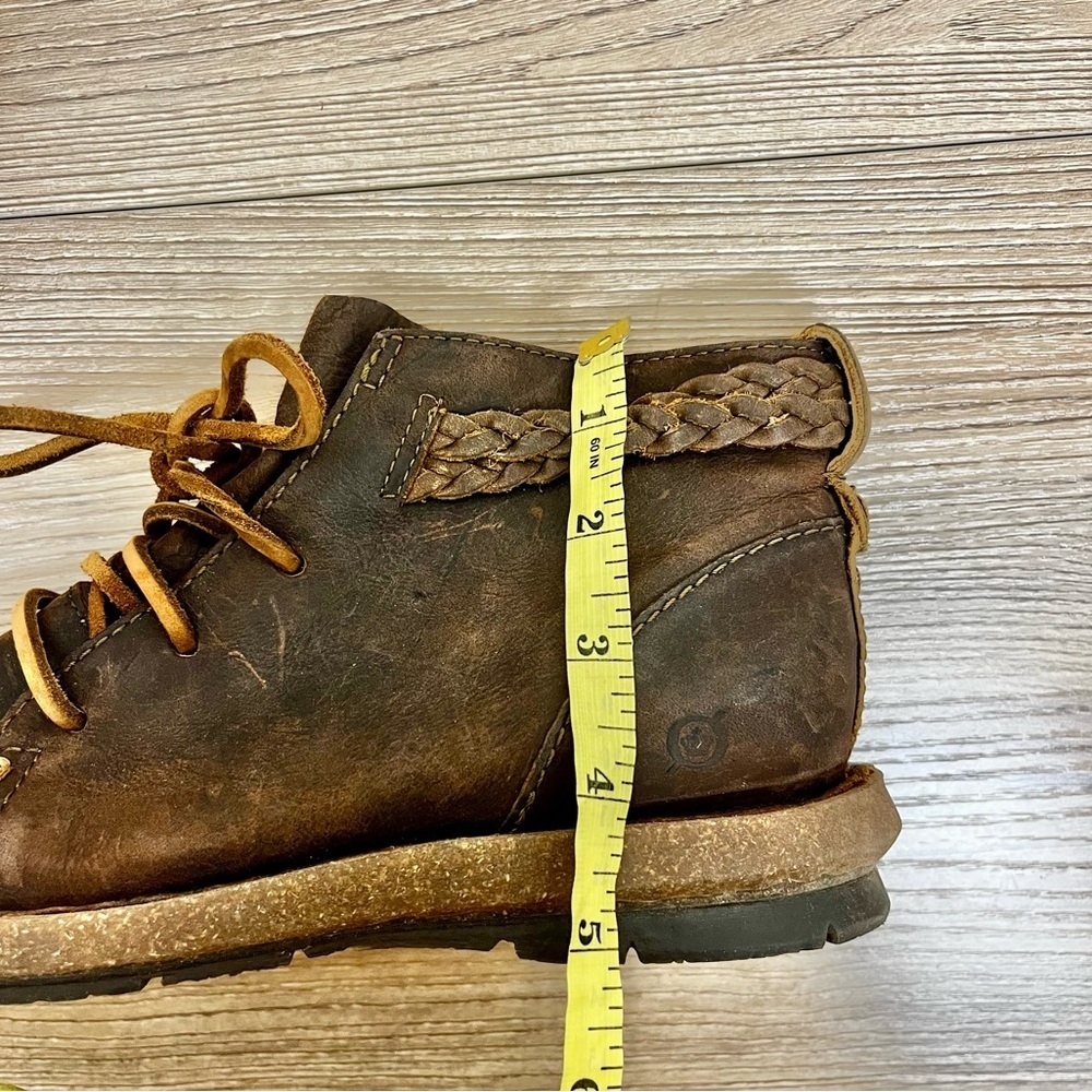 Born Temple brown Leather Ankle Boots Size 8 Distressed - Picture 2 of 10